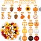 200 Pcs Fall Wooden Beads Thanksgiving Rustic Farmhouse Wood Beads